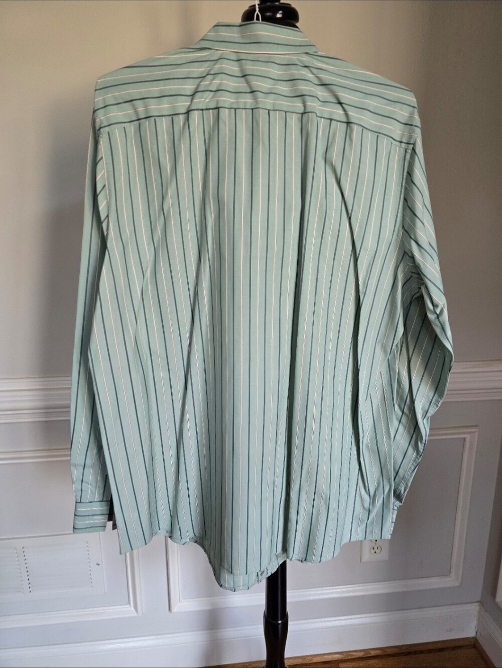 Bundle 2 Lacoste Men’s Blue and Green Striped Button-Down Shirt Size 45 - Picture 7 of 7